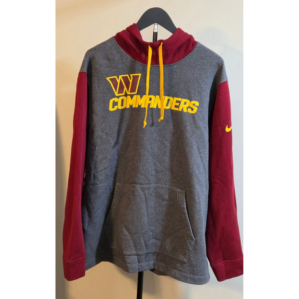 Nike Washington Commanders Hoodie Men's Size Large Gray Red